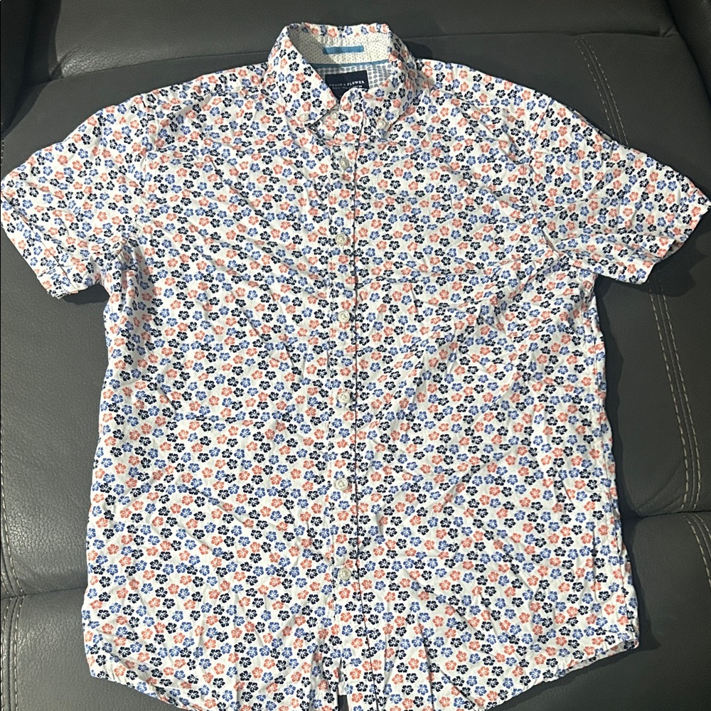 Denim & Flower Multicolor Floral Button Down Shirt